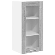 Висящ шкаф 2 pcs Сив Сонома 40 x 31 x 80 см Инженерно дърво