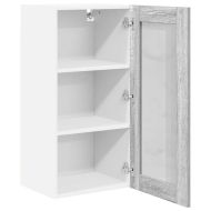 Висящ шкаф 2 pcs Сив Сонома 40 x 31 x 80 см Инженерно дърво