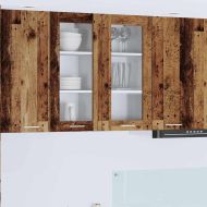 Висящ шкаф с врата Старо дърво 40 x 31 x 80 см Инженерно дърво