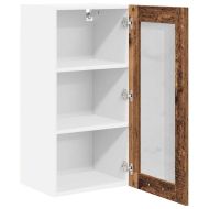 Висящ шкаф 2 pcs Старо дърво 40 x 31 x 80 см Инженерно дърво