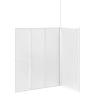 Параван за душ/вана, L форма, 70x120x137 см, 4 панела, сгъваем