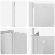 Параван за душ/вана, L форма, 70x120x137 см, 4 панела, сгъваем