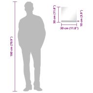 Стенно огледало с рафт, 30x30 см, закалено стъкло