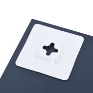 Стенно огледало с рафт, 50x50 см, закалено стъкло