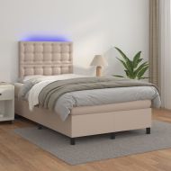 Боксспринг легло с матрак LED капучино 120x200 см