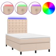 Боксспринг легло с матрак LED капучино 120x200 см