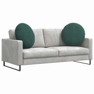 Възглавници за седалки 2 pcs Тъмен зелен Ø60 x 21 см Кадифе