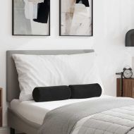 Възглавници валяци 2 pcs Черно Ø 15 x 40 см Кордюрова тъкан