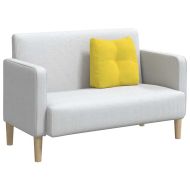 Възглавница за гръб Светло жълто 45 x 24 x 50 см текстил