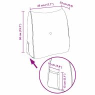 Възглавница за гръб Полицейско синьо 45 x 24 x 50 см Кадифе