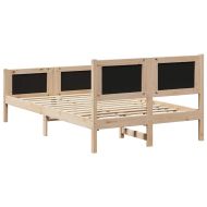 Рамка на леглото Кафяво и таупе 120 x 200 cm Борово дърво масив