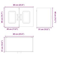 Кухненски шкаф Kalmar Старо дърво 60 x 31 x 40 см