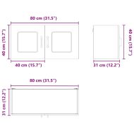 Кухненски шкаф Kalmar Лъскаво бяло 80 x 31 x 40 см