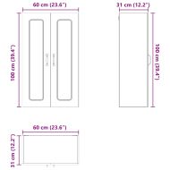 Кухненски шкаф Kalmar Черно 60 x 31 x 100 см Инженерно дърво
