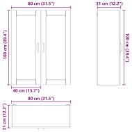Кухненски шкаф Kalmar Сив Сонома 80 x 31 x 100 см
