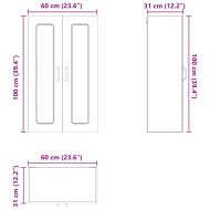 Кухненски шкаф Kalmar Черно 60 x 31 x 100 см Инженерно дърво