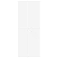 Шкаф за документи, бял, 60x32x153 см, инженерно дърво