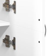 Шкаф за документи, бял, 60x32x153 см, инженерно дърво