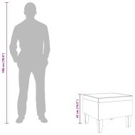 Табуретка с дървени крака, кафява, кадифе