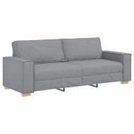 Диван 3 pcs Светлосиво 220 x 80 x 84 см Ленена смесена тъкан