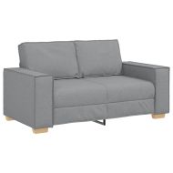 Диван 3 pcs Светлосиво 220 x 80 x 84 см Ленена смесена тъкан