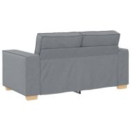 Диван 3 pcs Светлосиво 220 x 80 x 84 см Ленена смесена тъкан