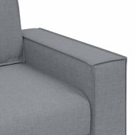 Диван 3 pcs Светлосиво 220 x 80 x 84 см Ленена смесена тъкан