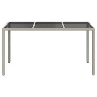 Градинска маса Бяло 150 x 90 x 75 cm полиратан