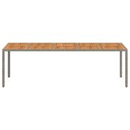 Градинска маса Сив 250 x 100 x 75 см полиратан