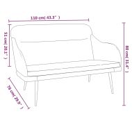 Пейка, синя, 110x76x80 см, кадифе