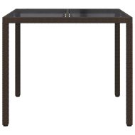 Градинска маса Кафяво 90 x 90 x 75 cm полиратан