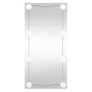 Стенно огледало с LED лампи 30x60 см стъкло правоъгълно