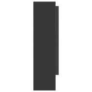 Шкаф с огледало за баня, 80x15x60 см, МДФ, антрацит