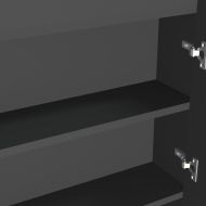 Шкаф с огледало за баня, 80x15x60 см, МДФ, антрацит