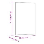 Стенно огледало 40x60 см стъкло правоъгълно