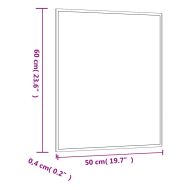 Стенно огледало 50x60 см стъкло правоъгълно