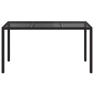 Градинска маса Черно 150 x 90 x 75 cm полиратан