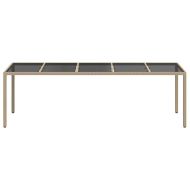 Градинска маса Бежово 250 x 100 x 75 см полиратан