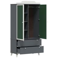 Дъска за записки Гардероб ROROS Сив и бял 90 x 45 x 180 cm