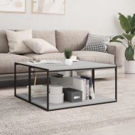 Стенни рафтове 4 бр сив сонома 80x40x1,5 см инженерно дърво