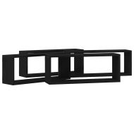 Стени за рафтове с рафт 4 pcs Черния дъб 60 x 15 x 23 cm