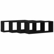 Стени за рафтове с рафт 4 pcs Черния дъб 60 x 15 x 23 cm
