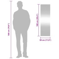 Стенно огледало 30x100 см стъкло правоъгълно