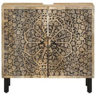 Шкаф за баня 62x33x58 см масивно мангово дърво