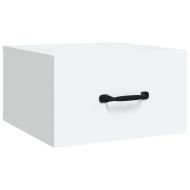 Нощно шкафче за стенен монтаж, бяло, 35x35x20 см