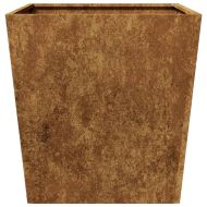Градински саксии 2 бр. 50x50x50 см Изветряла стомана