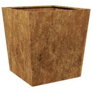 Градински саксии 2 бр. 50x50x50 см Изветряла стомана
