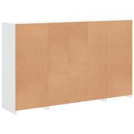 Сайдборди с LED осветление, 3 бр, бели, инженерно дърво