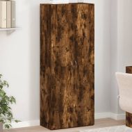 Шкаф за документи, опушен дъб, 60x32x153 см, инженерно дърво