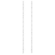 Стойка за вино за 24 бутилки, стенен монтаж, бяла, желязо